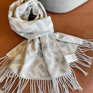 Fendi Charcoal Grey Monogram Scarf